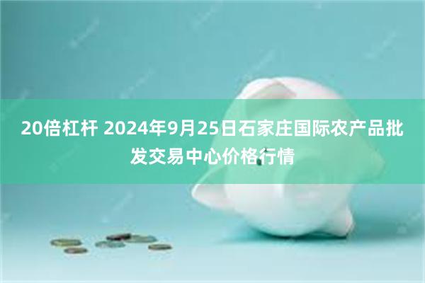 20倍杠杆 2024年9月25日石家庄国际农产品批发交易中心价格行情