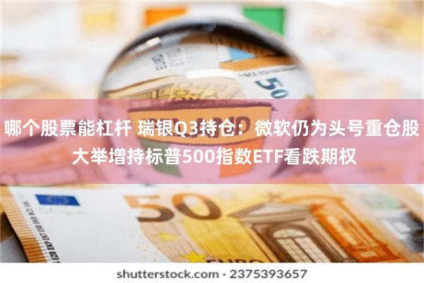 哪个股票能杠杆 瑞银Q3持仓：微软仍为头号重仓股 大举增持标普500指数ETF看跌期权