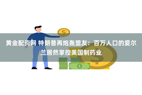 黄金配资网 特朗普再炮轰盟友：百万人口的爱尔兰居然掌控美国制药业